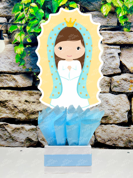 Virgen de Guadalupe Baptism | Virgencita Plus Theme Birthday Party | Virgen Table Centerpiece INDIVIDUAL