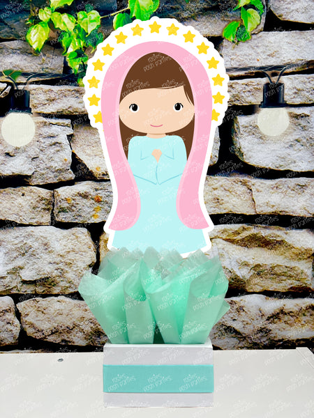 Virgen de Guadalupe Baptism | Virgencita Plus Theme Birthday Party | Virgen Table Centerpiece INDIVIDUAL