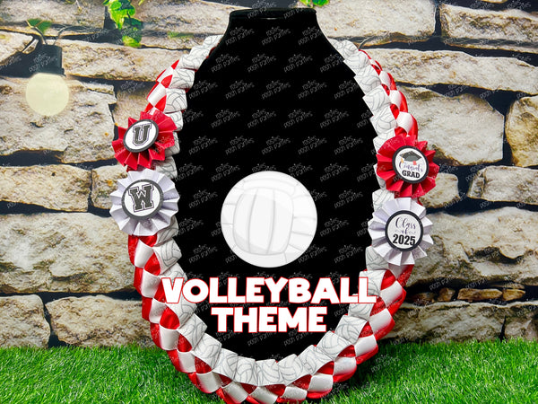 Soccer Graduation Lei | Volleyball Lei | Senior Night Gift Lei | Braided Ribbon Lei | Graduation Ribbon Lei | Graduate Lei | Sports Lei