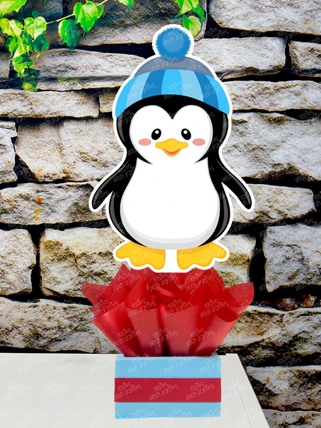 Penguin Birthday Theme | Winter Wonderland Centerpieces | Arctic Theme Party | Winter Penguin Snowmen Birthday Baby Shower Theme SET OF 6