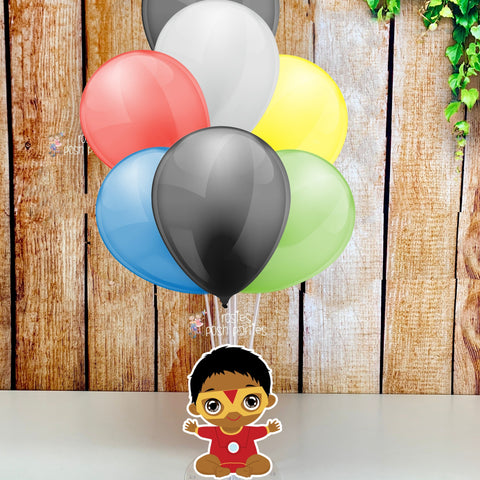 Afro American Birthday Baby Shower Theme Balloon Centerpiece Decoration