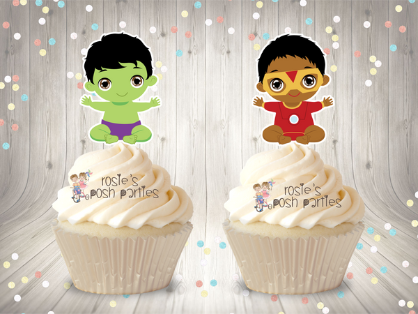 African American Birthday or Baby Shower Theme Cupcake Topper Favors