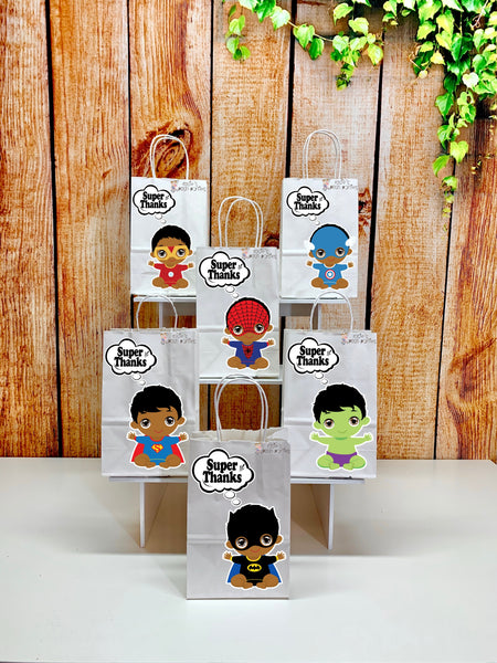 African American Birthday or Baby Shower Theme Party Favor Loot Bags