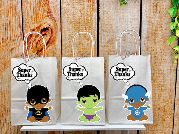 African American Birthday or Baby Shower Theme Party Favor Loot Bags