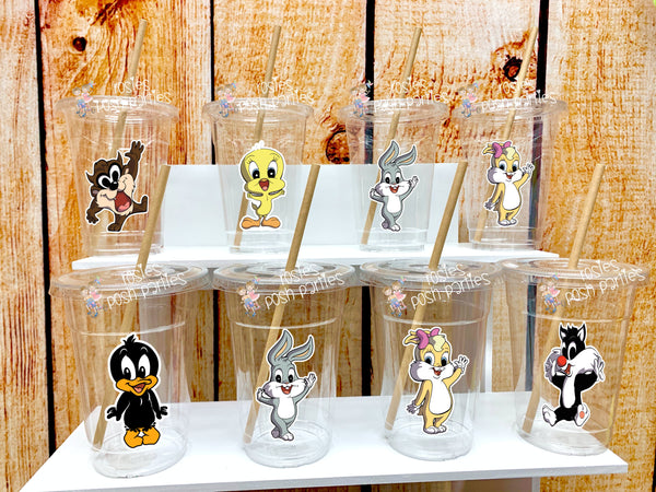 Baby Looney Tunes Baby Shower Theme Cup and Straw Favors