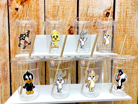 Baby Looney Tunes Baby Shower Theme Cup and Straw Favors