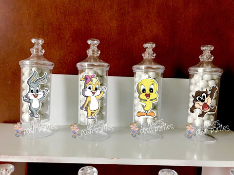 Baby Looney Tunes Theme Baby Shower or Birthday Party Apothecary Favors