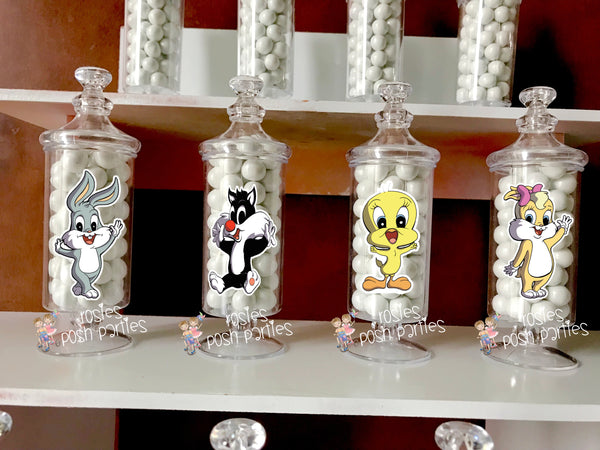 Baby Looney Tunes Theme Baby Shower or Birthday Party Apothecary Favors