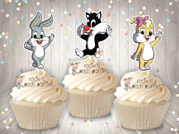 Baby Looney Tunes Theme Cupcake Toppers