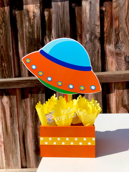 Outer Space Blast Off Theme Party Centerpiece Decoration