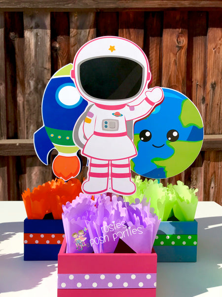 Outer Space Blast Off Theme Party Centerpiece Decoration
