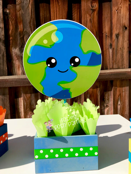Outer Space Blast Off Theme Party Centerpiece Decoration