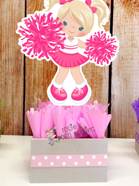 Cheerleader Birthday Theme Centerpiece Decoration