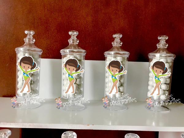 Gymnast Birthday Theme Apothecary Party Favors