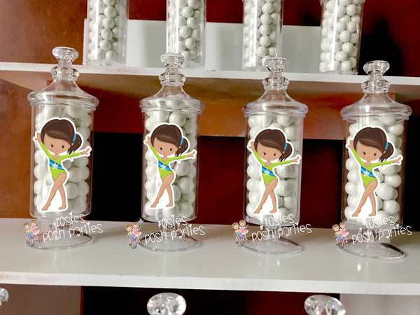 Gymnast Birthday Theme Apothecary Party Favors