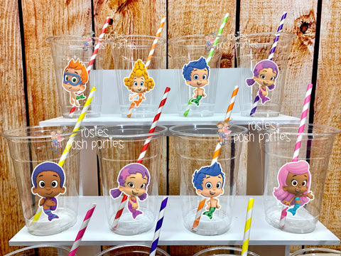 Bubble Guppies Birthday Theme Drink Cup Favors