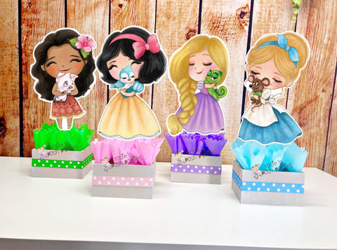 Classic Disney Princess Birthday or Baby Shower Centerpiece Decoration SET OF 4