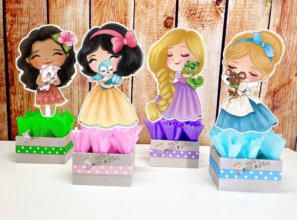 Classic Disney Princess Birthday or Baby Shower Centerpiece Decoration SET OF 4