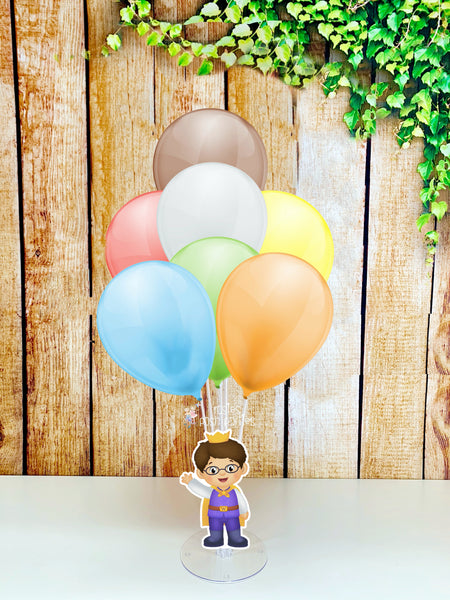Daniel Tiger Birthday Theme Balloon Cluster Centerpiece
