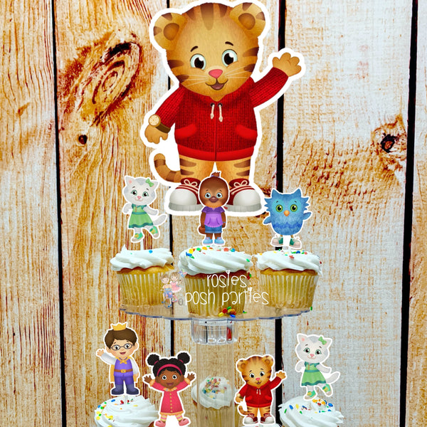 Daniel Tiger Birthday Theme Cupcake Stand Toppers