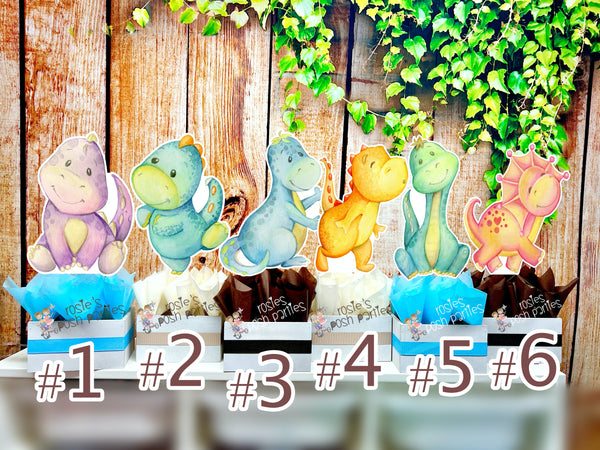 dinosaur birthday or baby shower theme centerpiece decoration