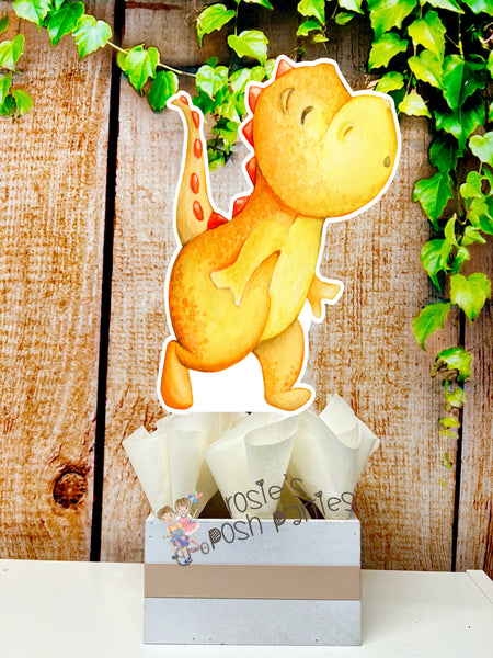 dinosaur birthday or baby shower theme centerpiece decoration