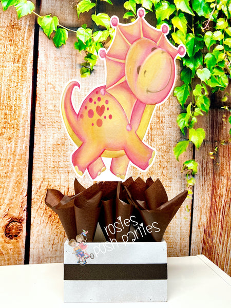 dinosaur birthday or baby shower theme centerpiece decoration