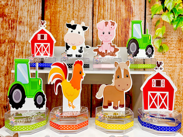 Farm Birthday Theme Candy Jar Favors