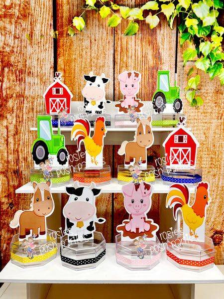 Farm Birthday Theme Candy Jar Favors