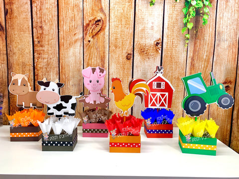 Farm Theme Boy Party Centerpiece Decoration INDIVIDUAL