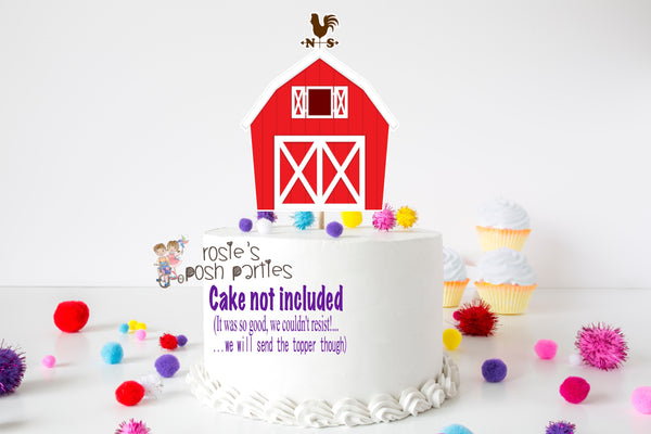 Farm Theme Rooster Smash Cake Topper Diaper Cake Baby Shower or Birthday Topper