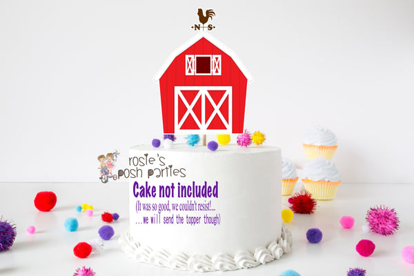 Farm Theme Piggie Smash Cake Topper Diaper Cake Baby Shower or Birthday Topper