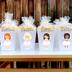 First Communion Religious Holy Sacrament Girl Theme Popcorn Favor Bins SET OF 12
