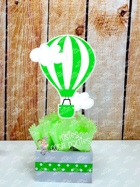 hot air balloon birthday baby shower theme centerpiece decoration