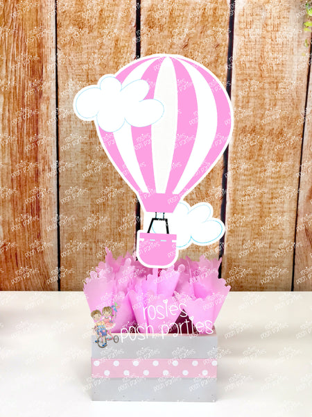 hot air balloon birthday baby shower theme centerpiece decoration