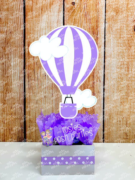 hot air balloon birthday baby shower theme centerpiece decoration
