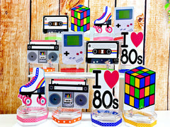 I love 80's Theme Party Decoration Candy Favor Treats SET OF 12