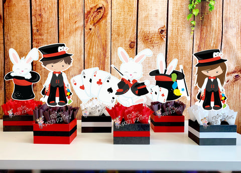 Magician Theme Birthday Party Centerpiece Decoration SET OF 6