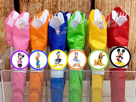 Mickey Clubhouse Birthday Theme Napkin Utensil Favors