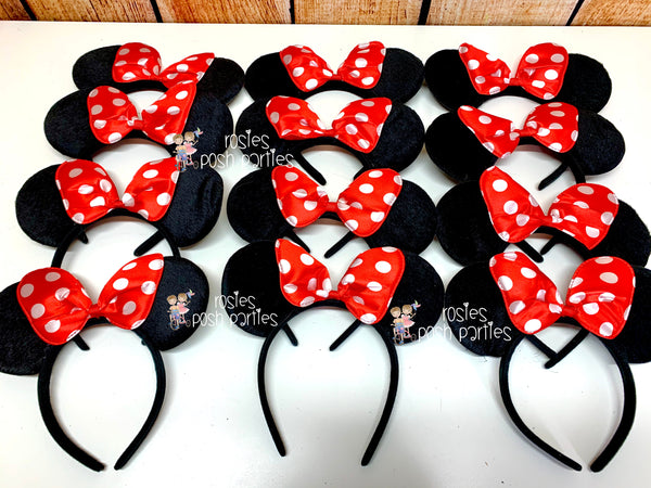 Minnie Mouse Birthday Theme Headband Ear Favors