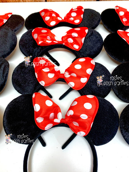 Red Minnie Mouse Headband Favor