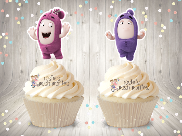 oddbods Birthday Theme Cupcake Toppers