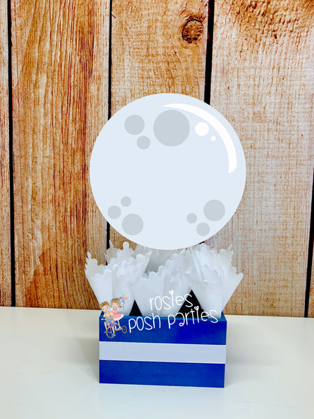 outer space birthday theme centerpiece decoration