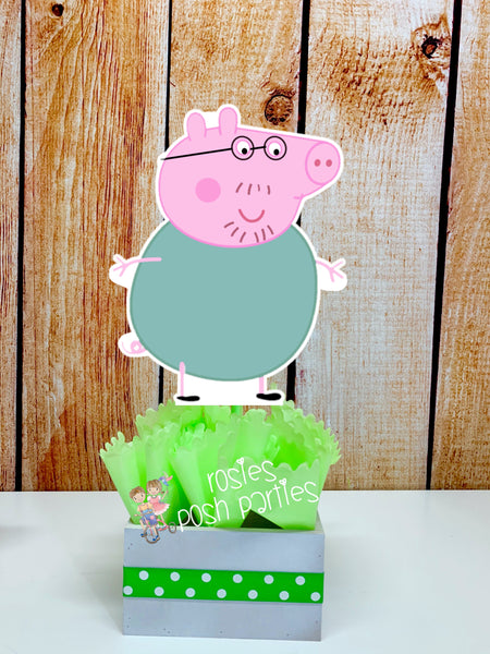 peppa pig birthday theme centerpiece decoration