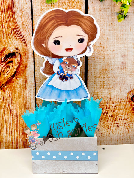 Classic Disney Princess Birthday or Baby Shower Centerpiece Decoration SET OF 6