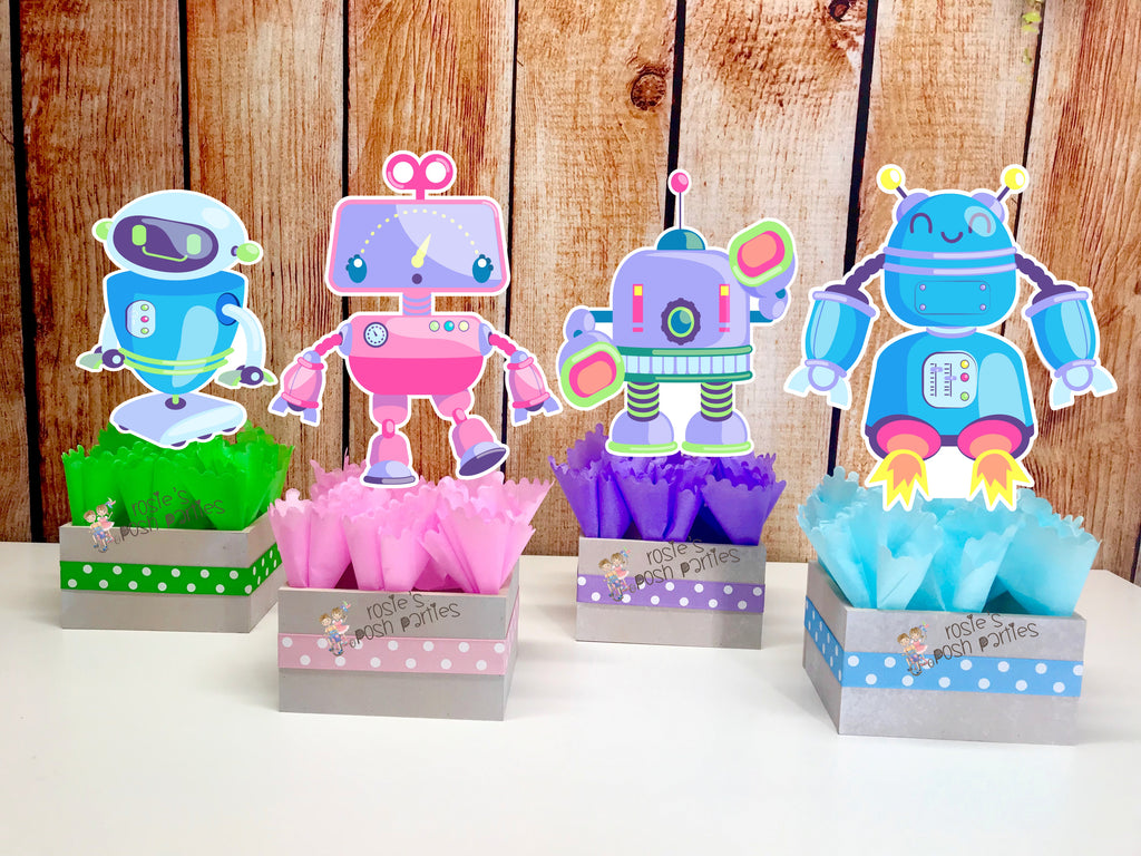 Robot Theme Centerpiece Decoration