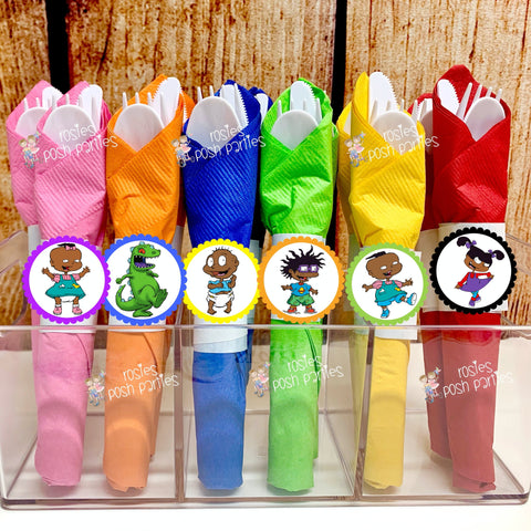 Rugrats African American Theme Napkin Wrapped Utensil Favors