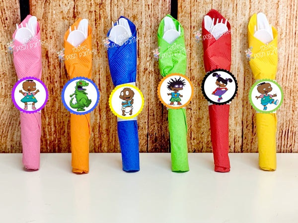 Rugrats African American Theme Napkin Wrapped Utensil Favors