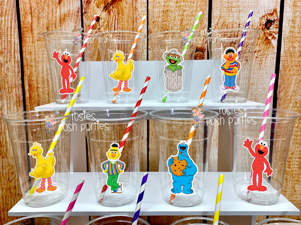 Sesame Street Birthday Theme Cup Favors