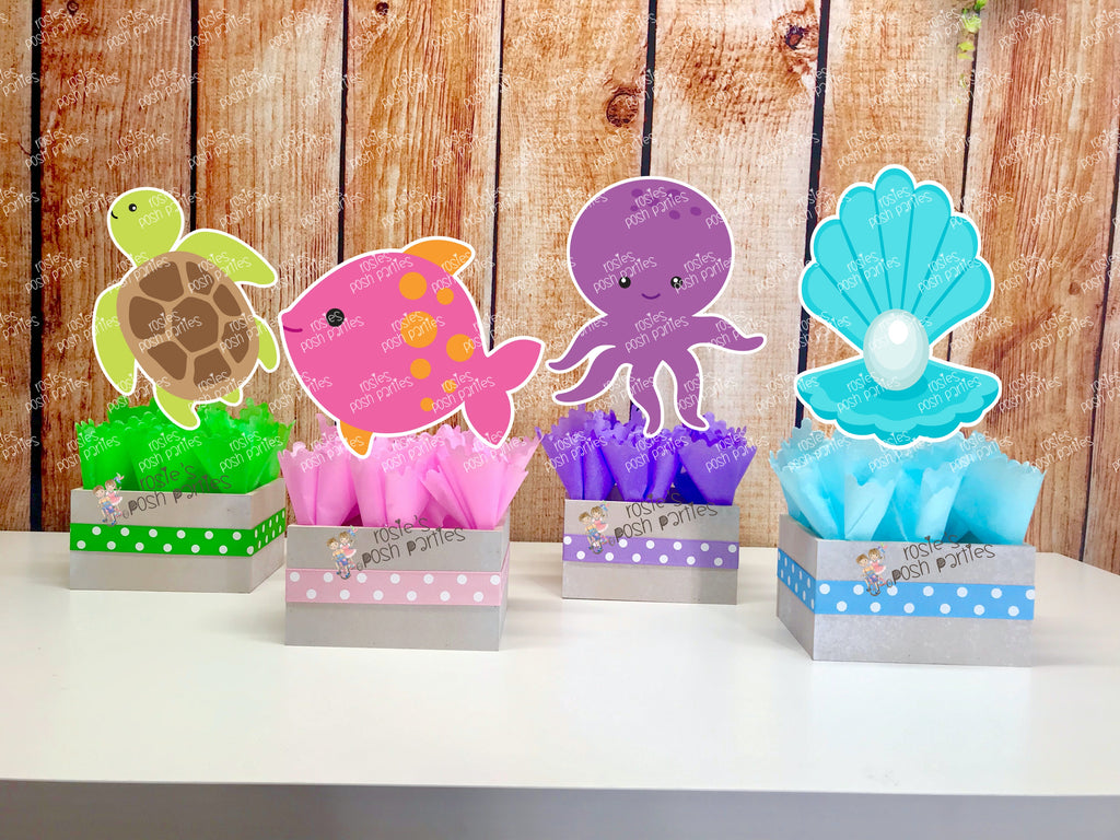 Mermaid Centerpieces | Under the Sea Theme Centerpiece | Mermaid Birthday |  Mermaid Party | Under the Sea Birthday Mermaid tail INDIVIDUAL